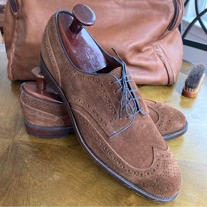 RARE Allen Edmonds PGA Championship The Player's Shoe Derby Brown Suede 11.5D US